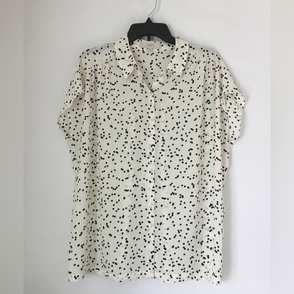 Ann Taylor LOFT NWOT Sleeveless Blouse White  L
